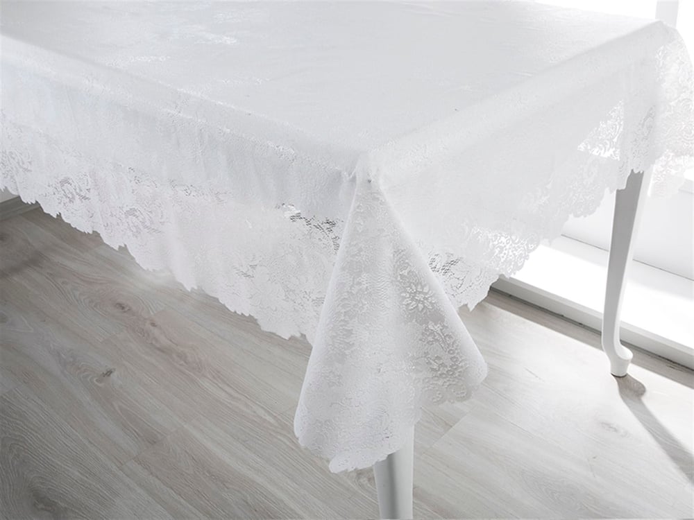 Trandafir mare  Vinil Față de Masă 152x228 cm White