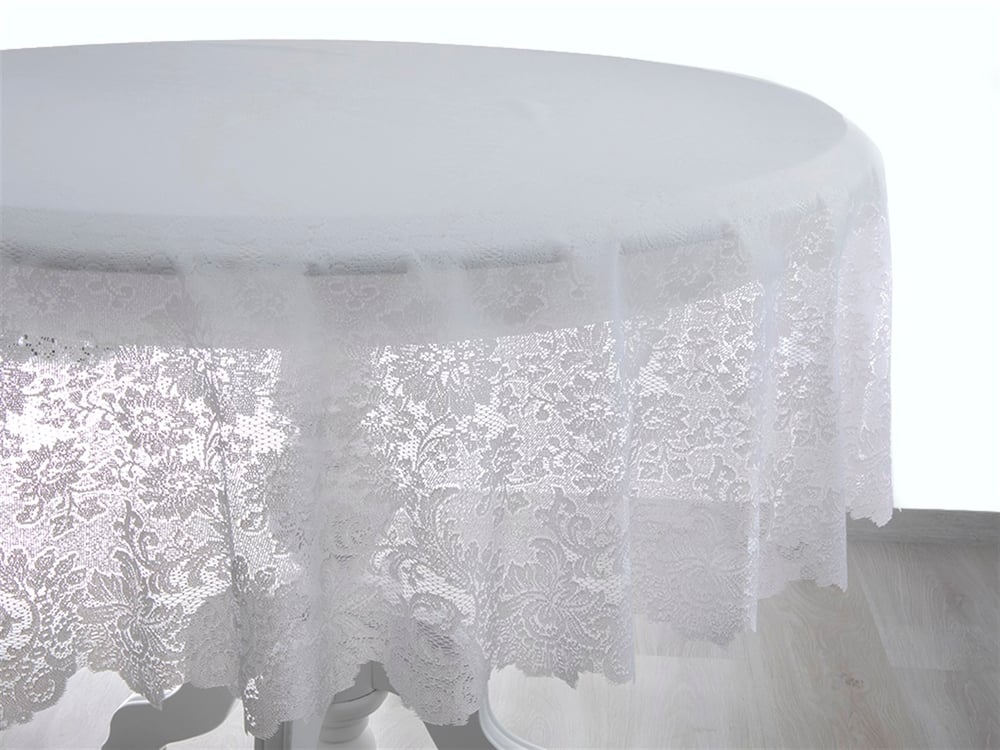 Trandafir mare  Vinil Față de Masă White