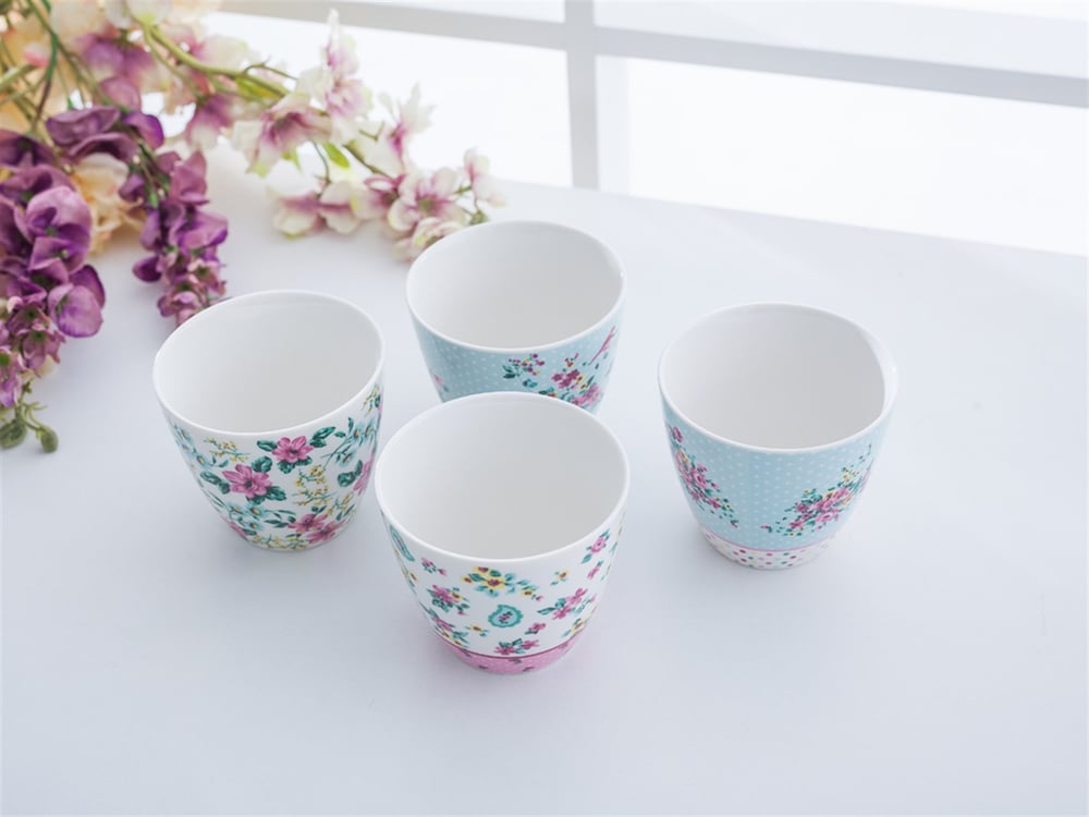 Tulip Bone China 4 Pcs icer And Liner . .