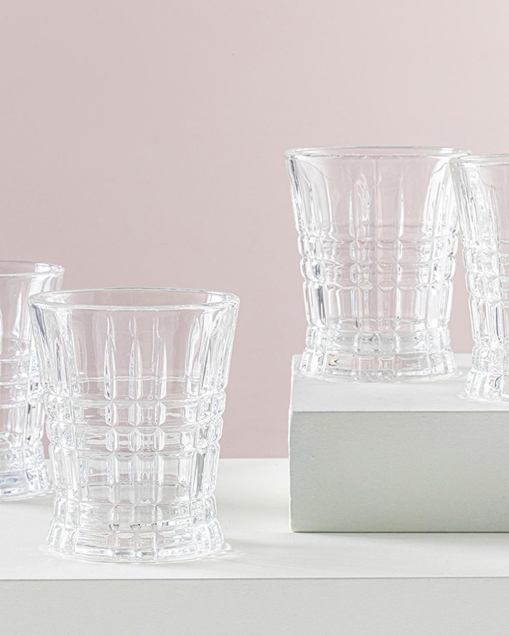 Uni Pahar De Sucuri Set 4, Sticlă, 260 Ml, Verde-Albastru