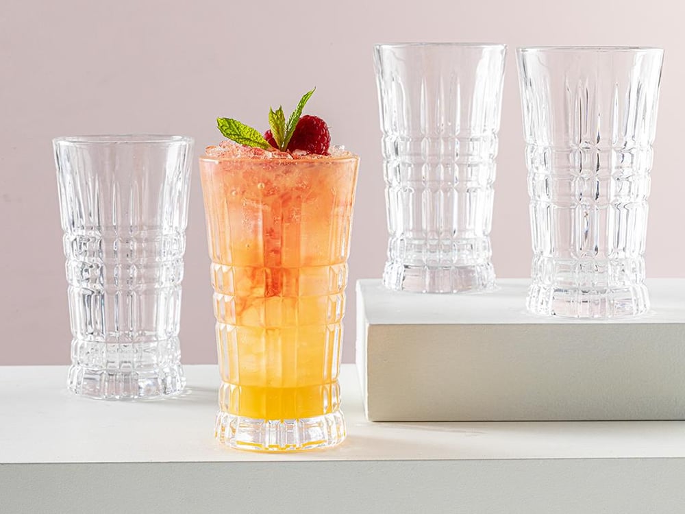Uni Glass 4 Set Juice Glass 290 ml Transparent