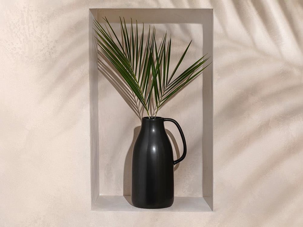 Jana Dolomite Vase 12x12x24 cm Black