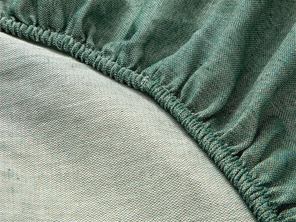 Velvety Cu Fire De Chenille Vopsite Super King Set Lenjerie De Pat 260x220 cm Verde - Roșu