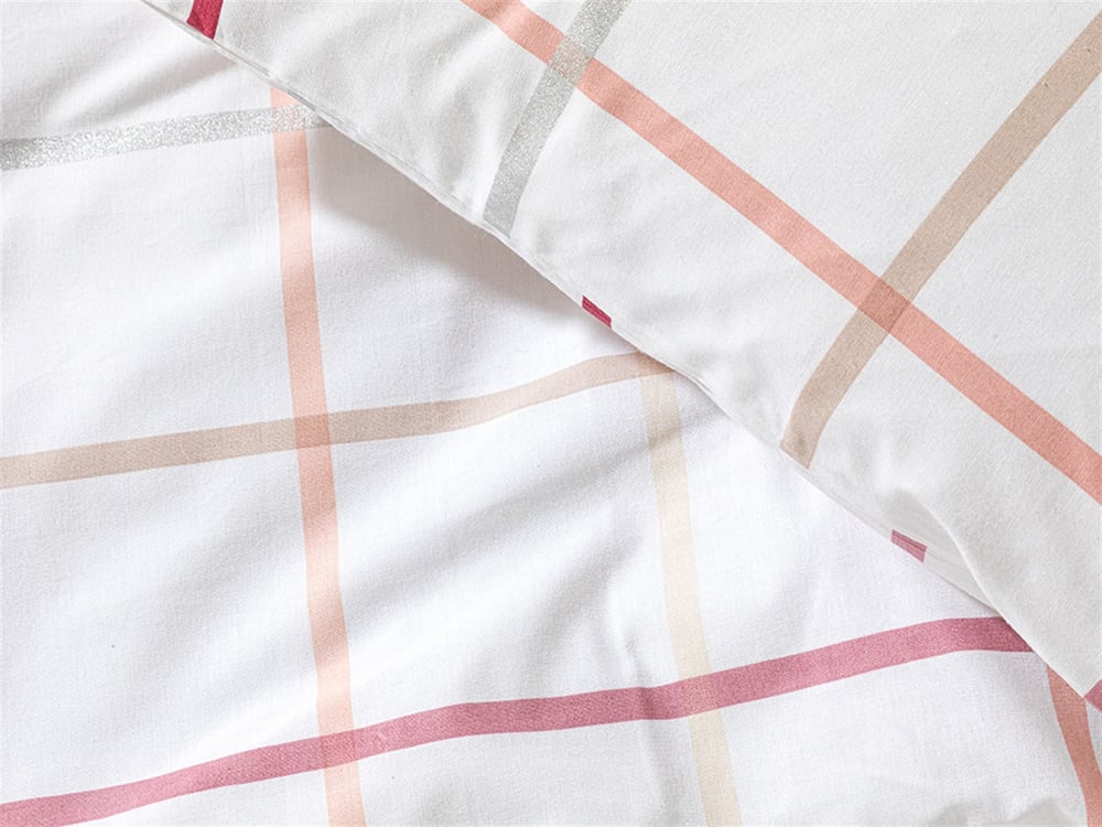Verificare Glam Cu Bumbac King Size Set Lenjerie De Pat 240x220 cm Roz