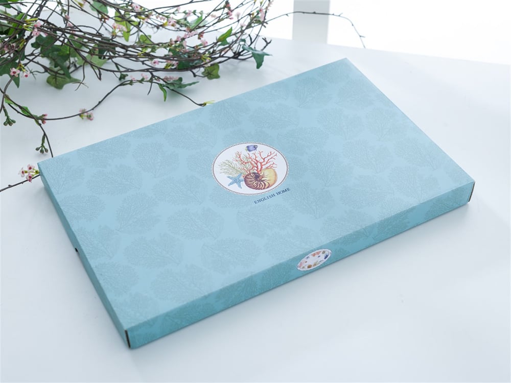 Life Of Sea Bone China Oval Tray 38 cm Blue
