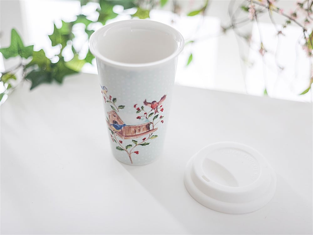 Winter Dream Bone China Travel Mug . Mix