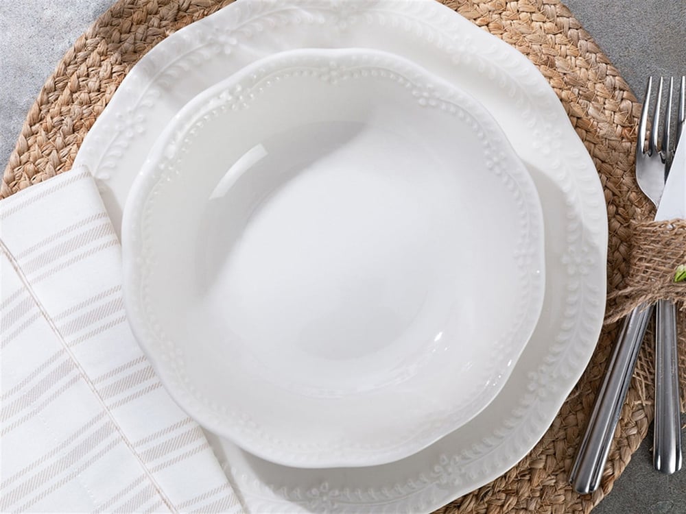 Viyana Porțelan Bol 20 cm Crem Deschis