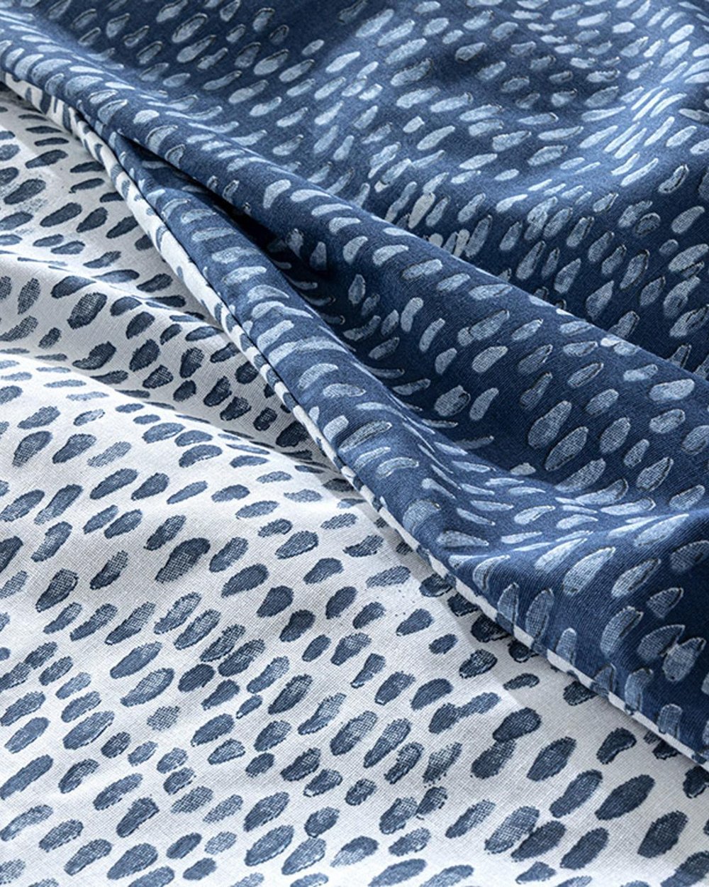 Water Drop Bumbac Single Set Lenjerie De Pat 160x220 cm Indigo