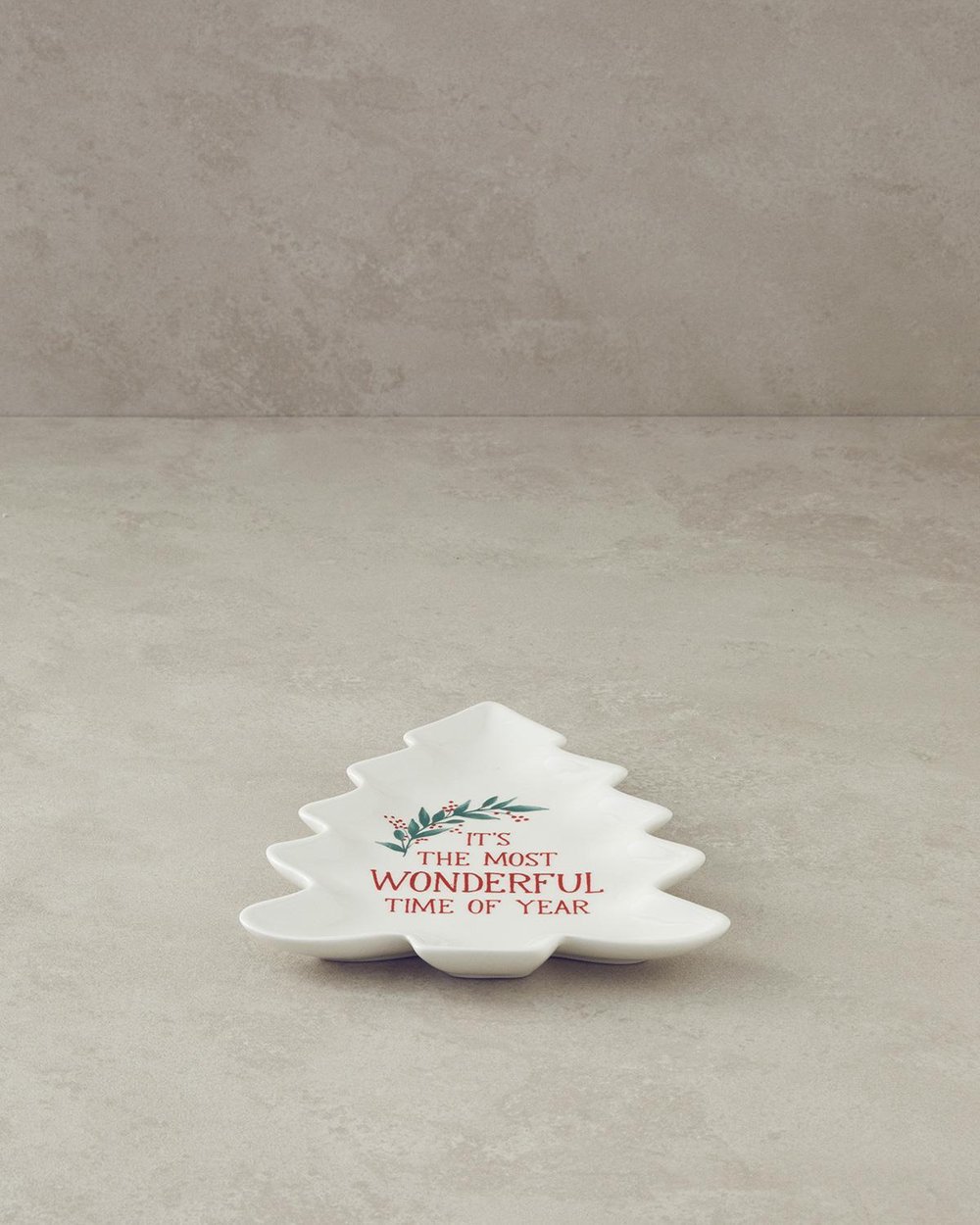 Wonderful Year Ceramică În Formă De Brad Suport Servire 20x17.5 cm Alb