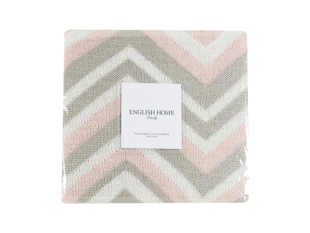 Zigzag Acril  PĂTURĂ TV 120x170 cm Pink