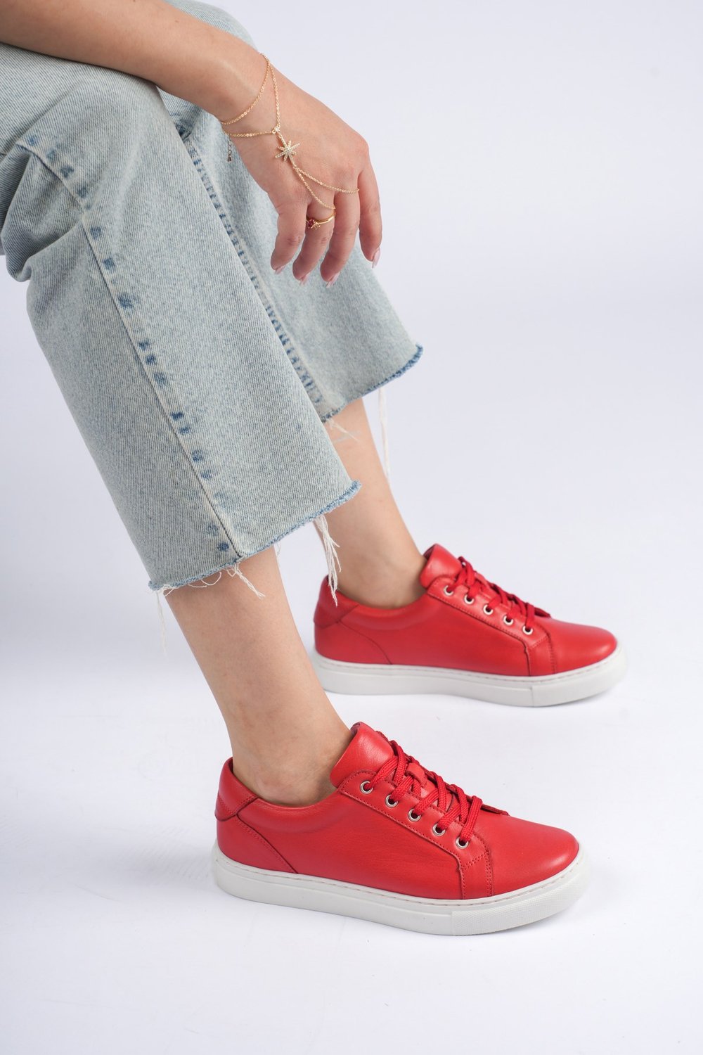 Sofia Kadın Sneaker Hakiki Deri İçi Deri Comfort Yumuşak Taban Günlük Ayakkabı