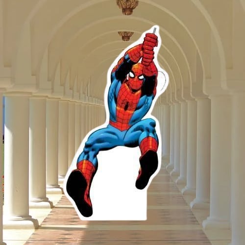 Ayaklı pano Spider Örümcek Adam 34x18 cm Ağla Uçan Örümcek Adam Doğum Günü Masa Dekoru Çocuk Odası Süsü