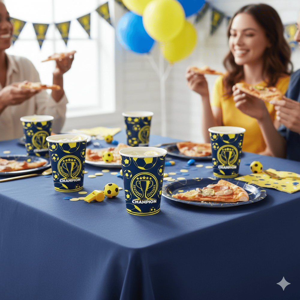 Bardak 8oz 8li -Champion Sarı Lacivert-fener