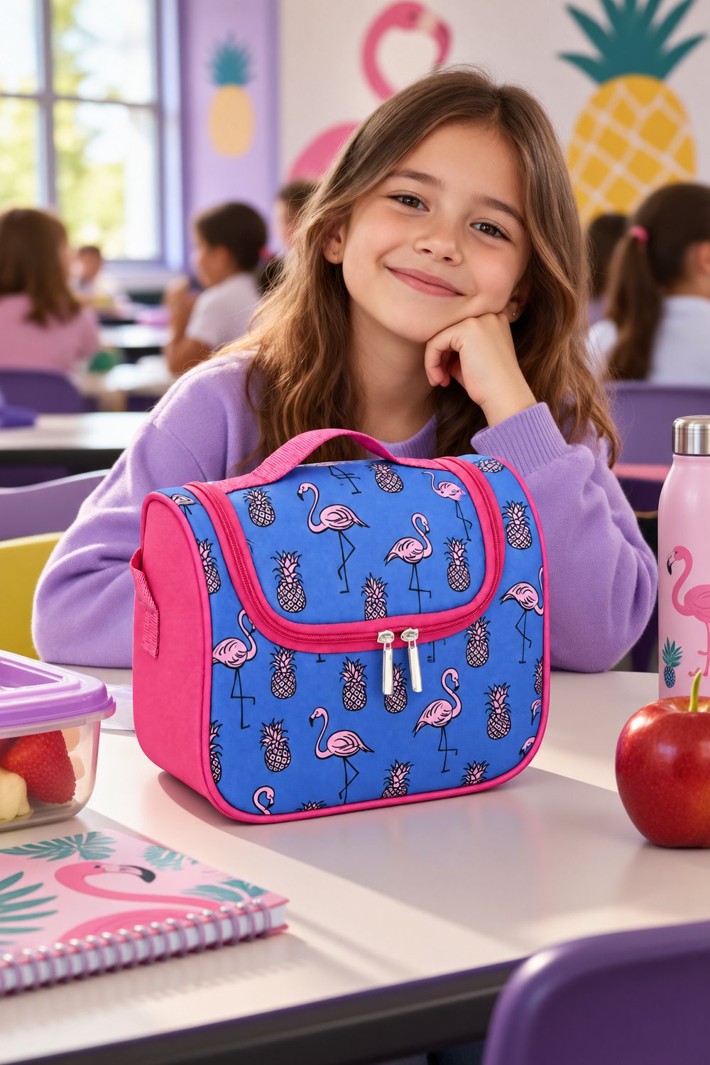 Beslenme çantası mor pem flamingo3325