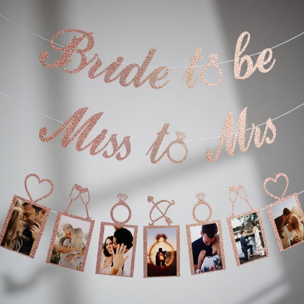 Bride To Be & Miss To Mrs Simli Foto Banner Set