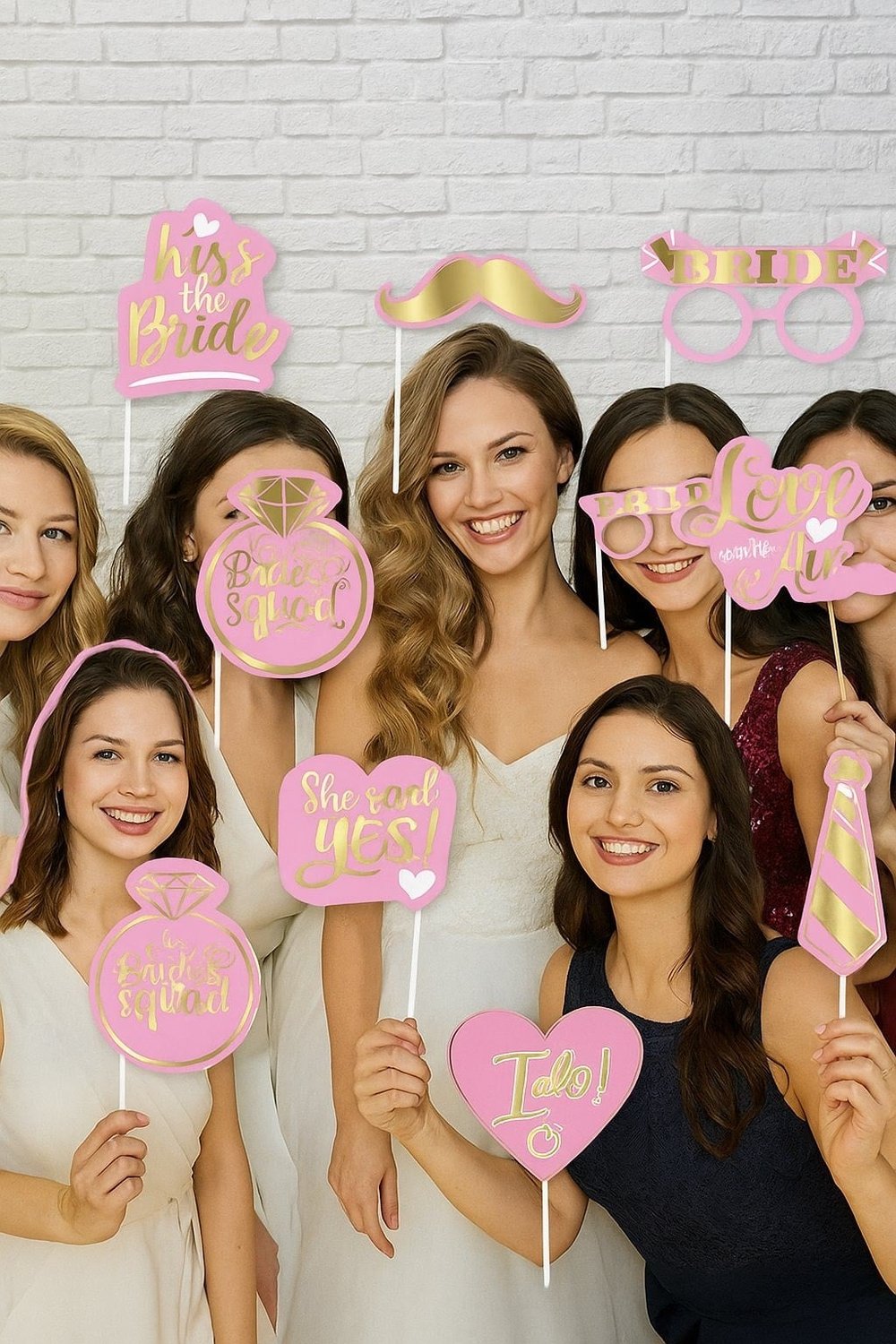 BRIDE TO BE Pembe Konuşma Balonu 12'li Set | Bekarlığa Veda Partisi Fotoğraf Çekim Aksesuarı