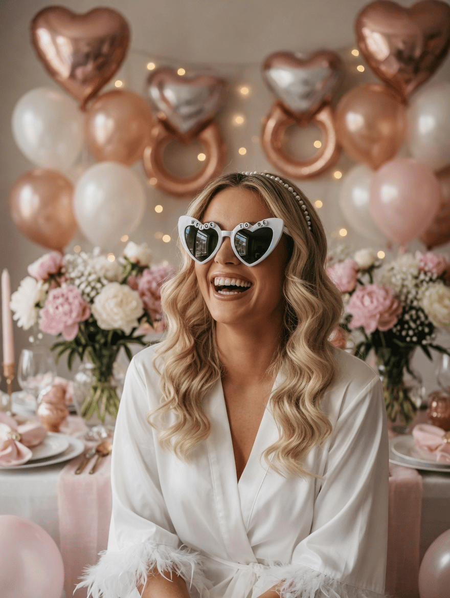 Bride To Be Yazılı Bekarlığa Veda Partisi  Gözlük Kalp Şekinde Düz  Beyaz  Lüks Parti Gözlüğü