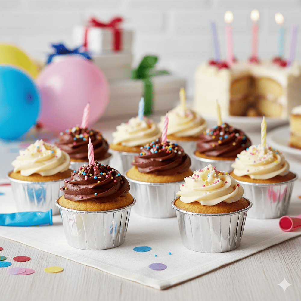 Cupcake Kapsülü DÜZ GÜMÜŞ 25li NO.2