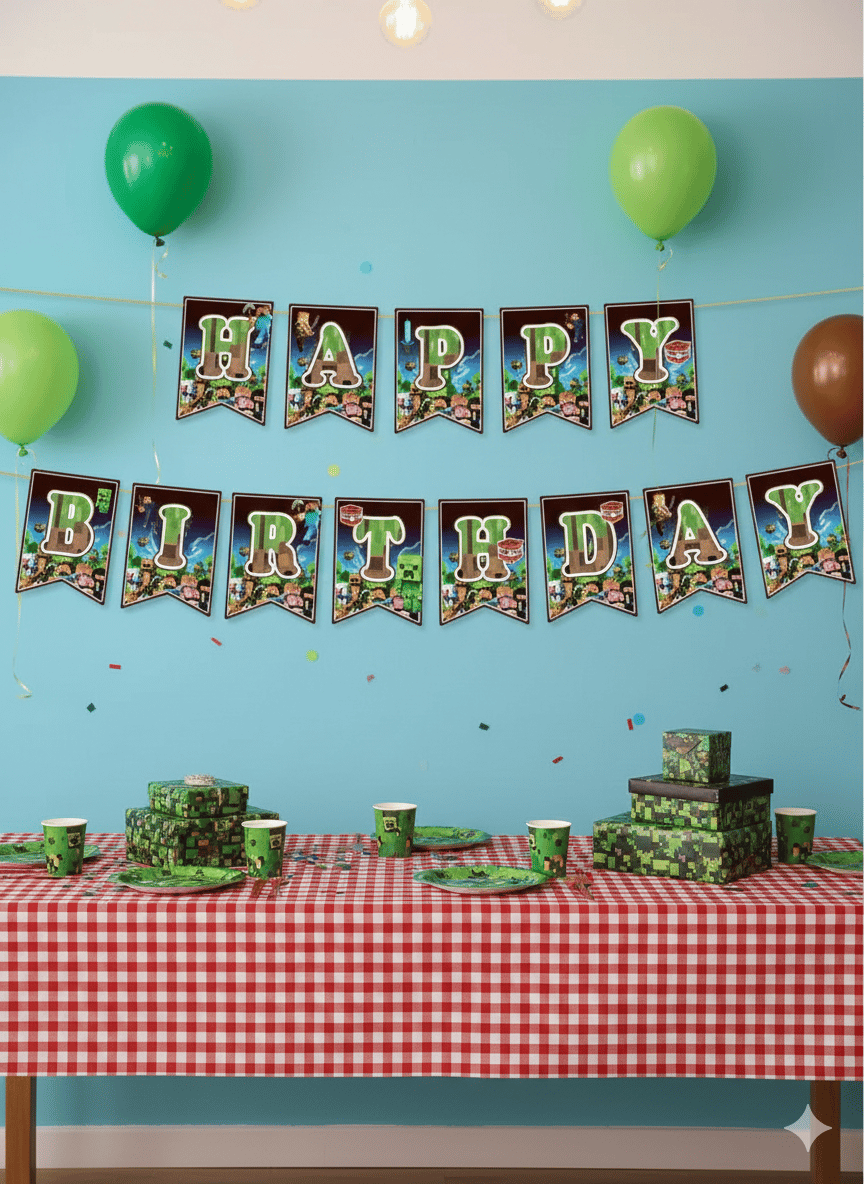 Dekoratif Banner Happy Birthday yazılı 17*180cm