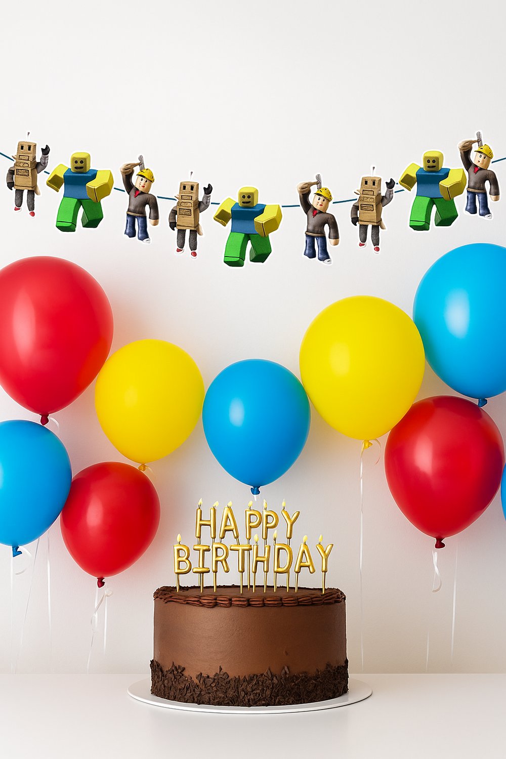 Dekoratif banner Roblox Temalı 160x17 cm Doğum Günü Parti Süsü