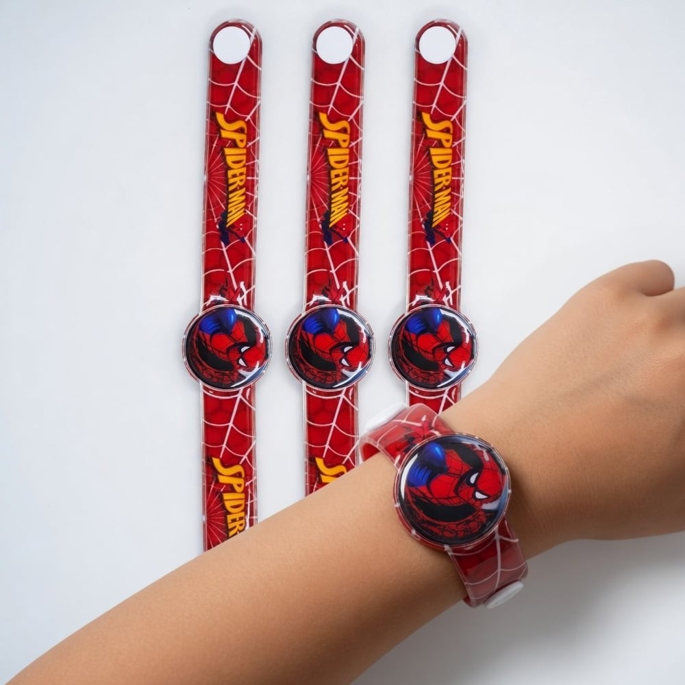 Deri bileklik SPİDER MAN örümcek adam 3 lü çıtçıtlı 18 cm