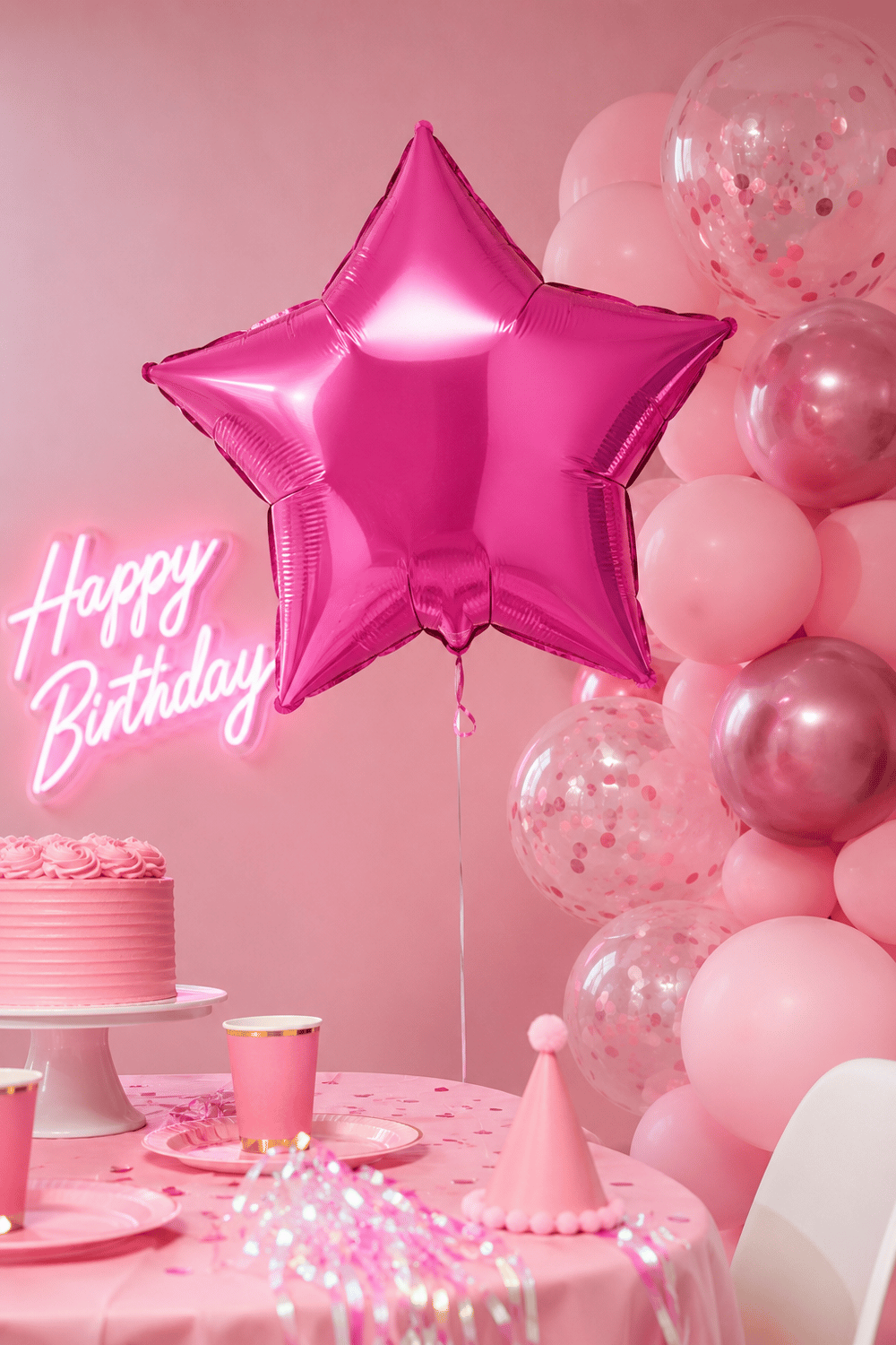 Folyo Balon 18 inç 45cm YILDIZ PEMBE