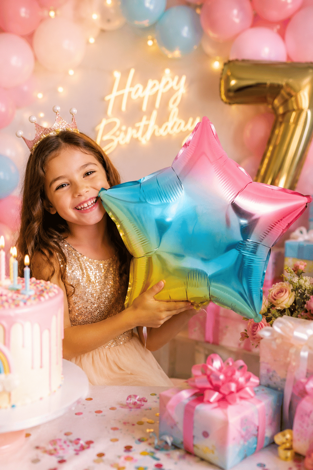 Folyo Balon 18 inç 45cm YILDIZ RAİNBOW