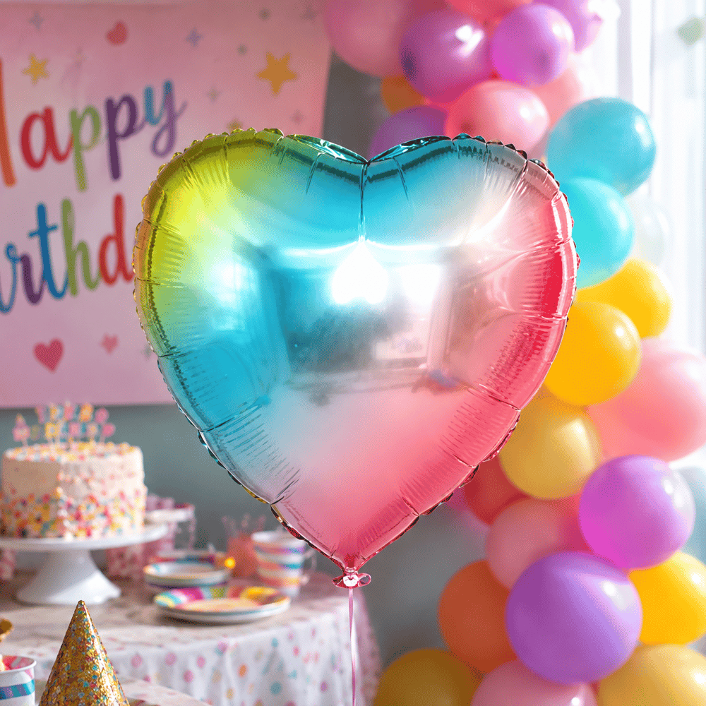 Folyo Balon 18 inç Kalp RAİNBOW
