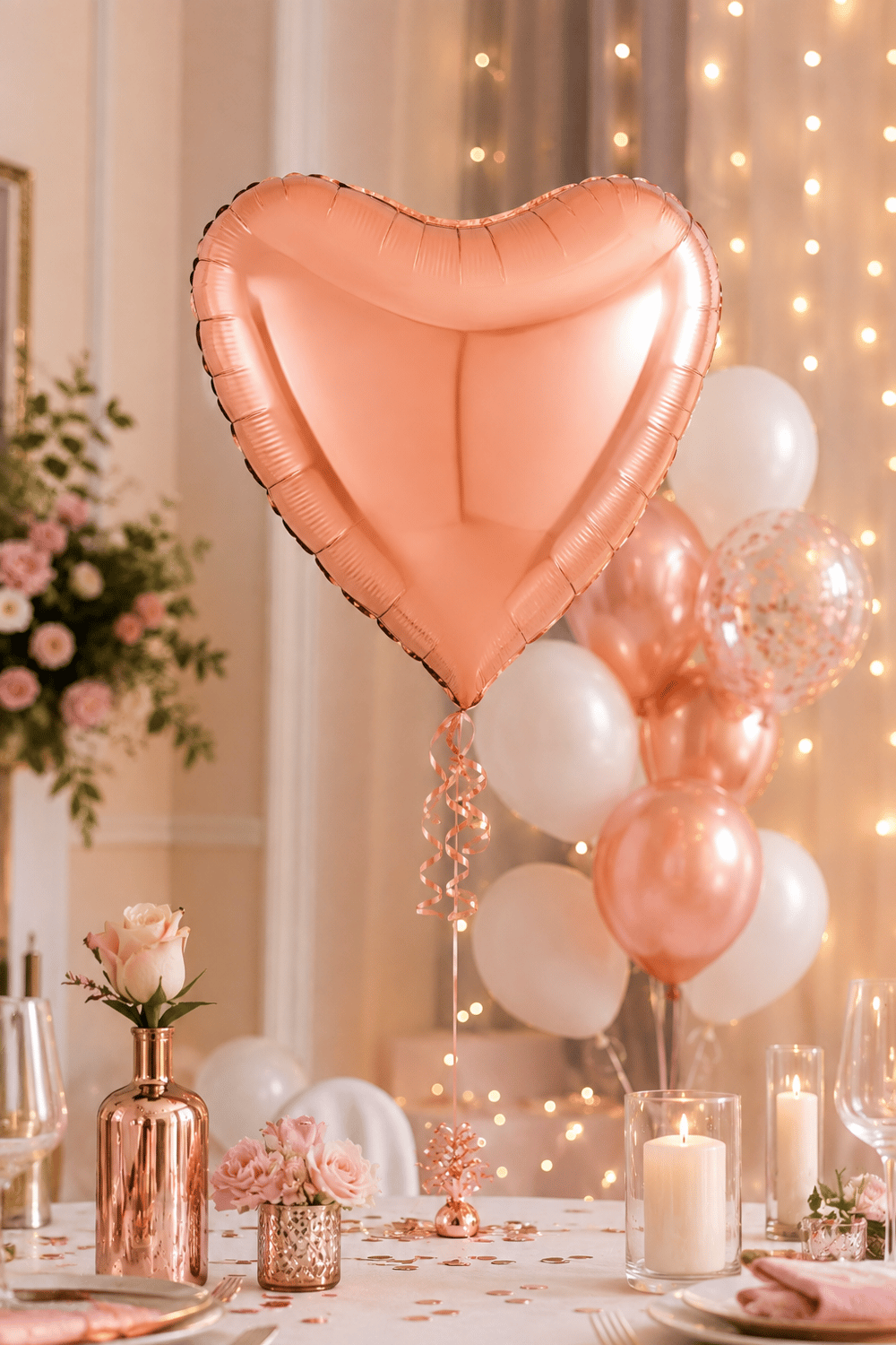 Folyo Balon 24 İnç 60cm KALP ROSEGOLD