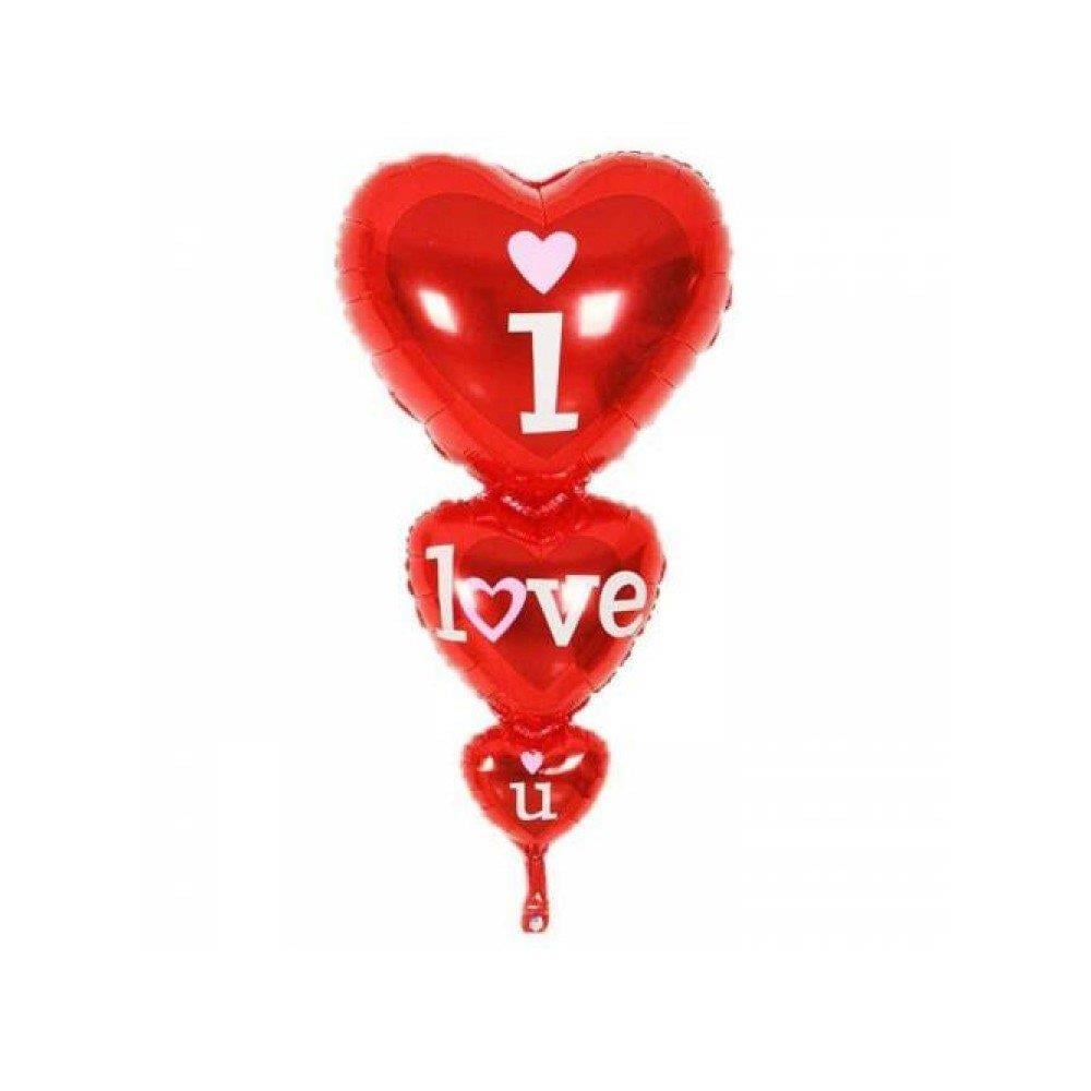 Folyo Balon 3 lü Kalp I LOVE YOU 47*107,5