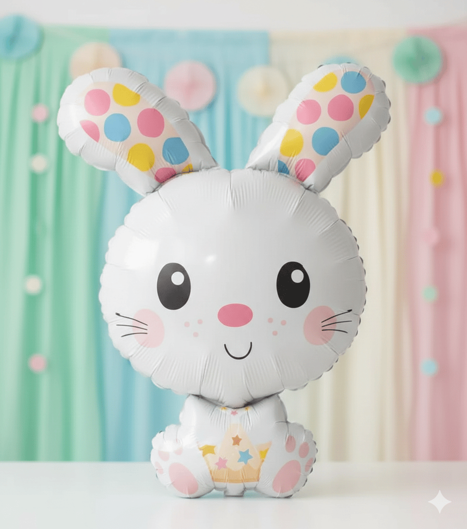 Folyo Balon Beyaz tavşan 78 cm