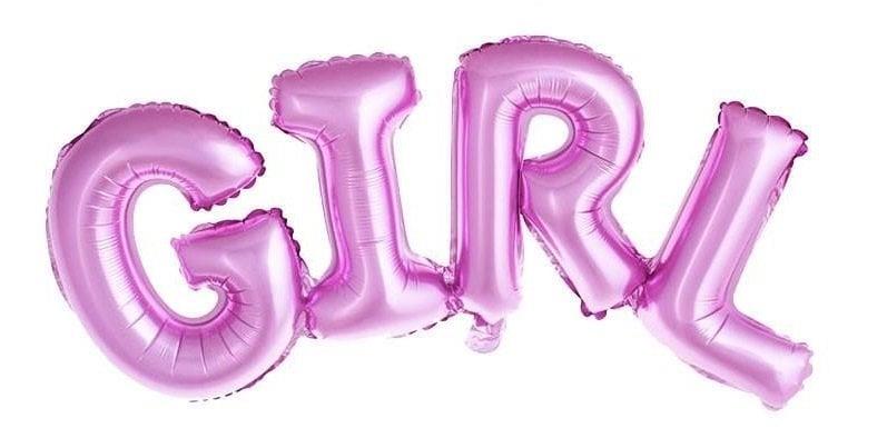 Folyo Balon GİRL YAZISI PEMBE 21-60cm