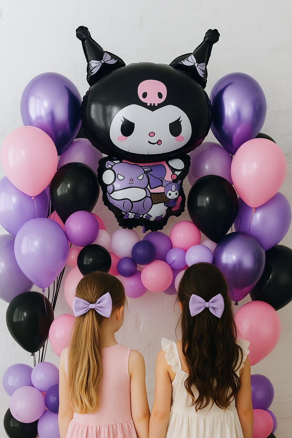 Folyo Balon Kuromi Temalı 80x50 cm mor-siyah Tonlarında Doğum Günü Balonu