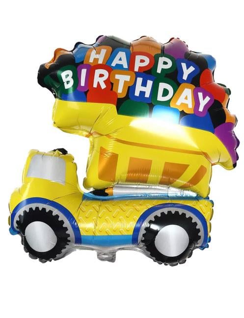 Folyo Balon TRUCK -KAMYON Happy birthday 32 inç kamyon İnşaat partisi doğum günü süsü