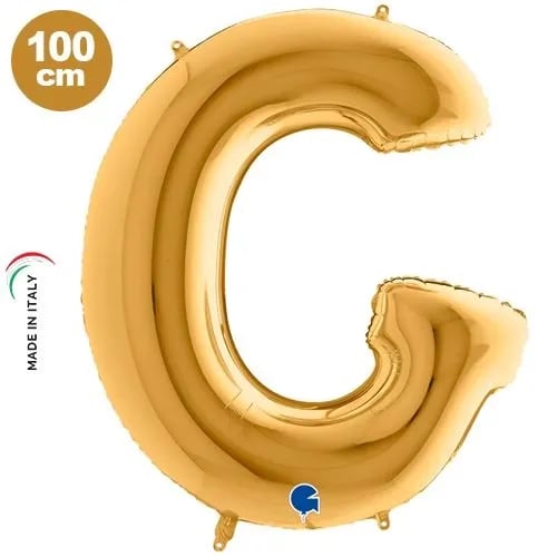 Folyo Harf ''G'' Harfi Gold-Altın renk  40 Inc 100 Cm grabo Doğum günü balonu