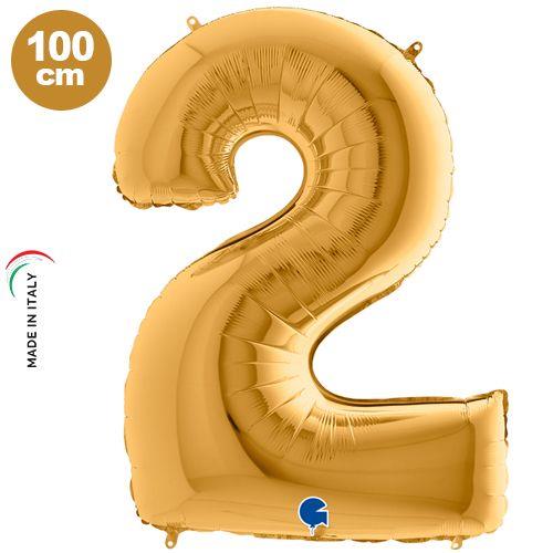 Folyo Rakam 2 Gold 40 İnç 101 Cm GRABO