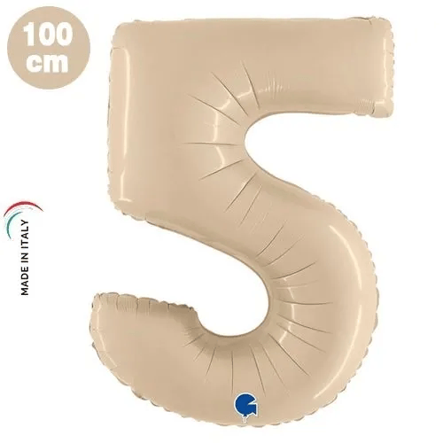 Folyo Rakam 5 Satin krem 40 Inc 101 Cm GRABO yüksek kalite folyo rakam 