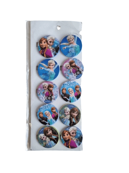 Frozen Elsa Lisanslı Yaka çanta metal rozeti  10 lu paket pinyata içi hediyesi
