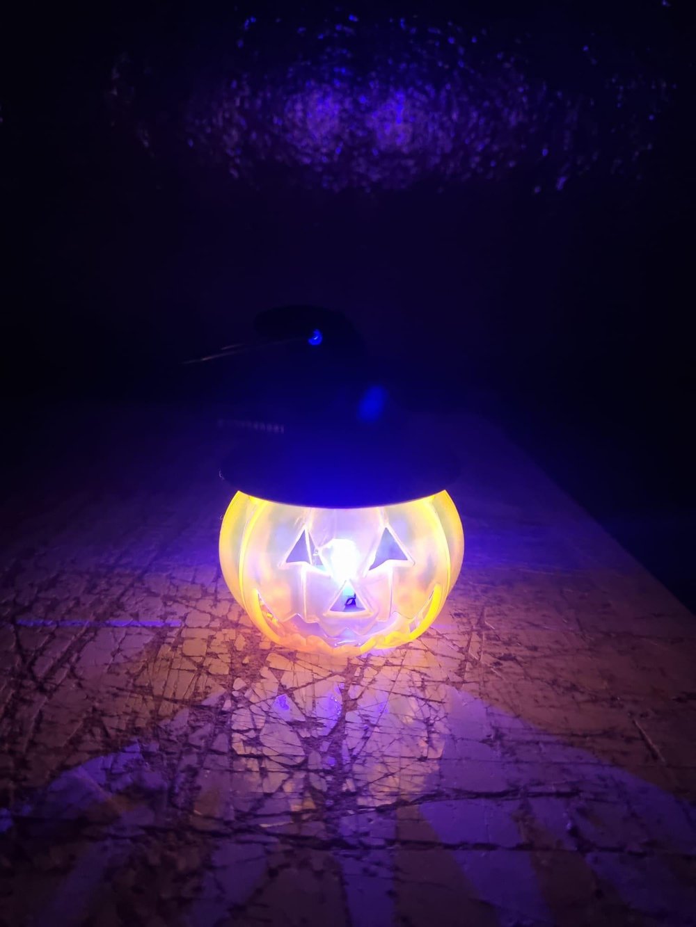 Halloween Cadılar Bayramı Işıklı Şapkalı Balkabağı 10x7cm Parti Dekorasyonu Pilli