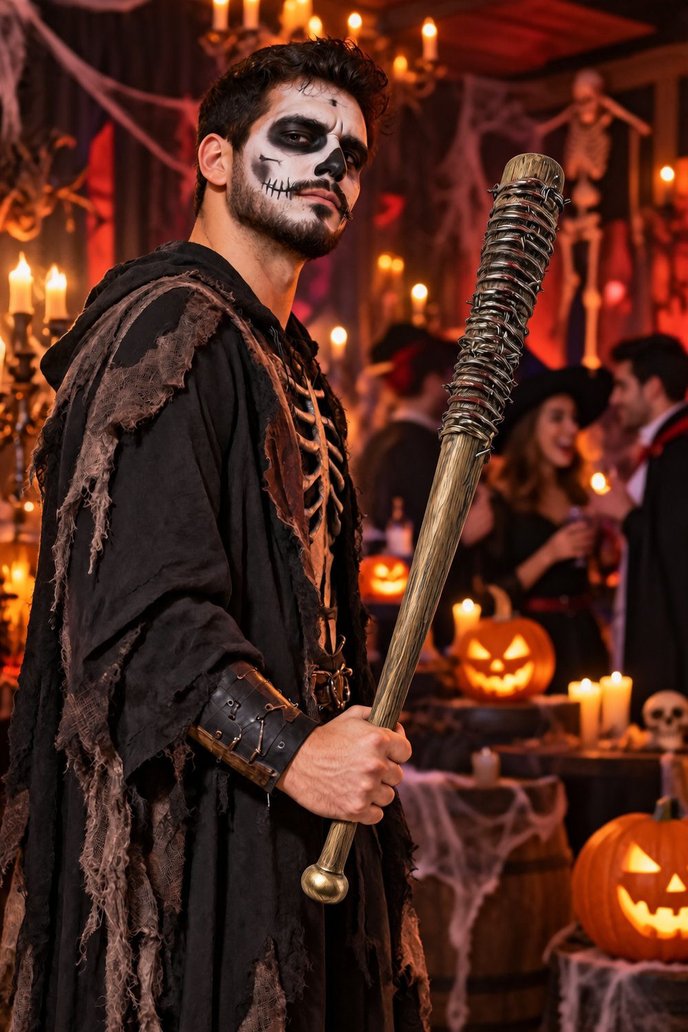 Halloween Dikenli Sopa 62 cm Plastik Cadılar Bayramı