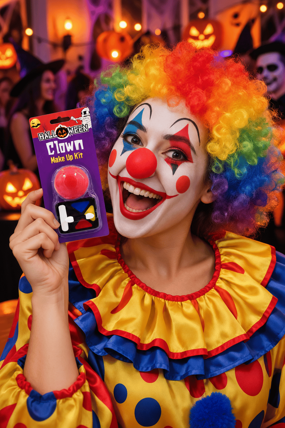 Halloween Palyaço Makyaj Seti Burun ve Yüz Boyası Cadılar Bayramı Parti Kostüm Gösteri Aksesuarı