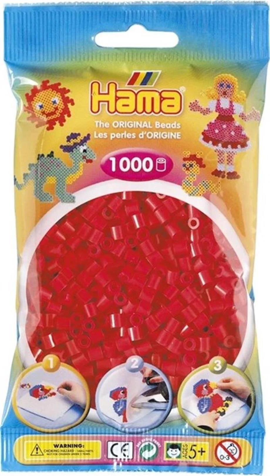 Hama Midi Boncuk 1.000'lik - Kırmızı