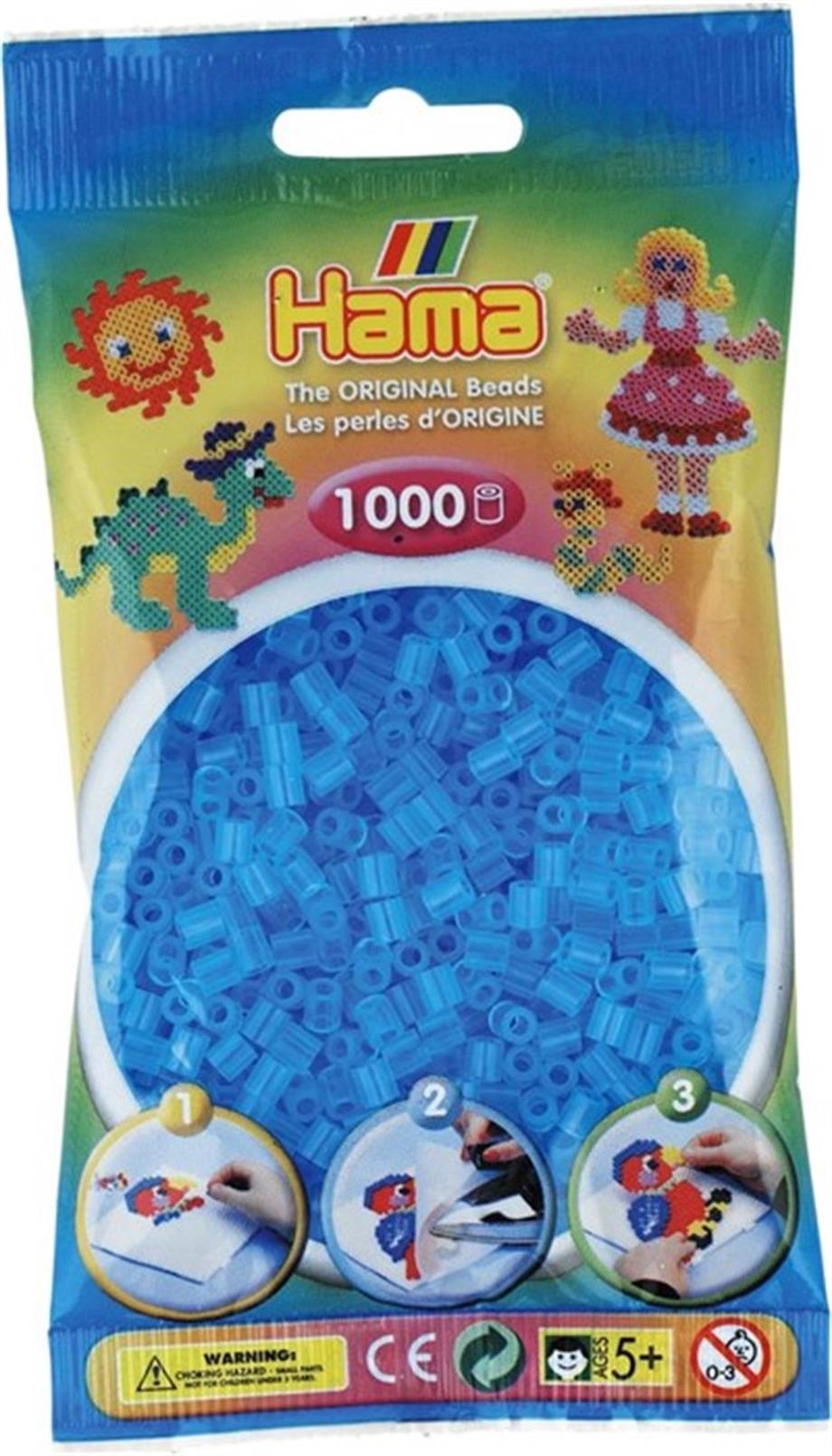 Hama Midi Boncuk 1.000'lik Şeffaf Aqua