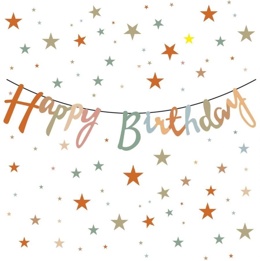 Kaligrafik El yazısı Happy Birthday RETRO El yazıs