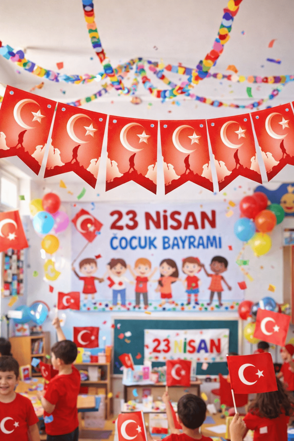 Kırlangıç bayrak flama ata ve bayrak baskılı 23NİS