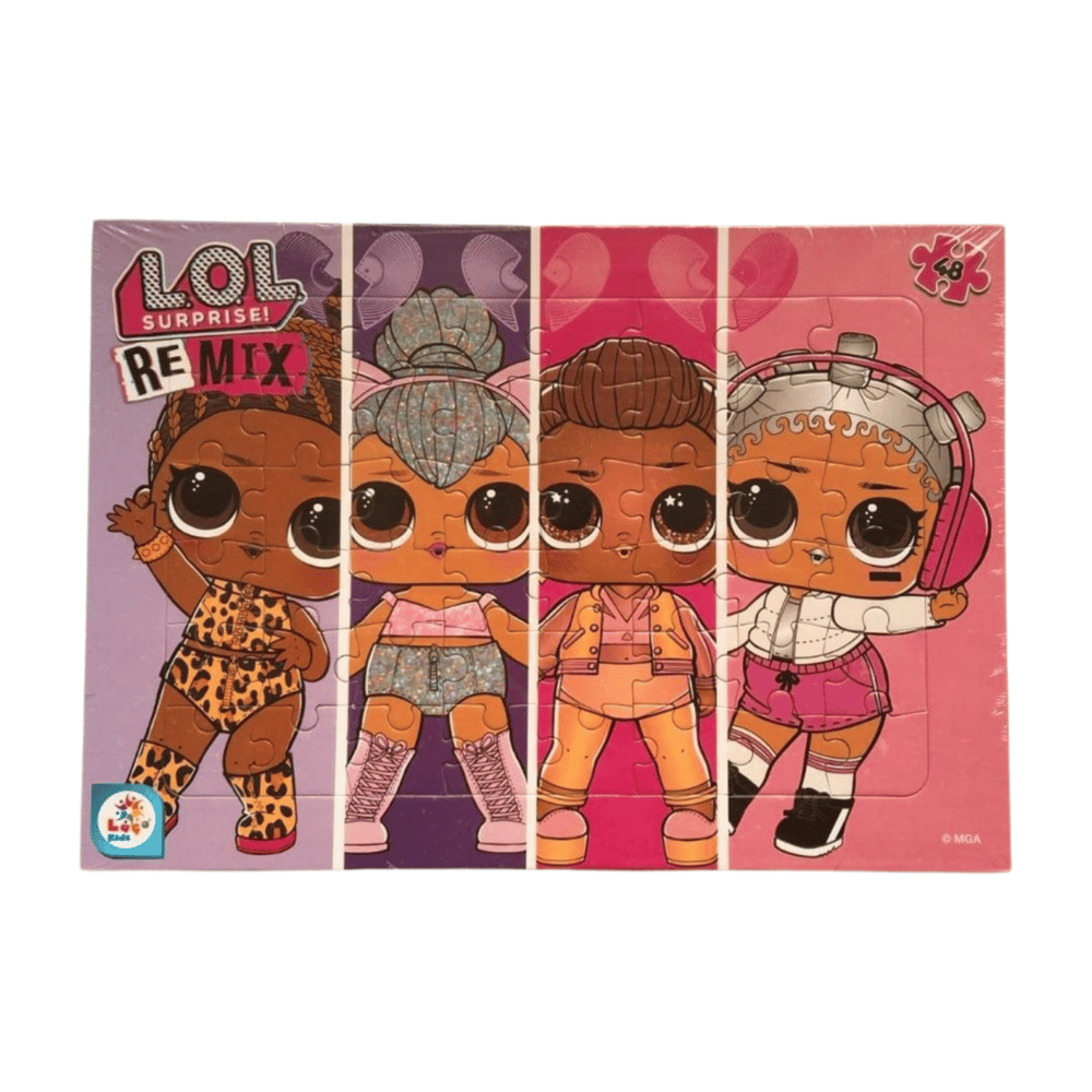 Laço Kids Lol 48 Parça Frame Puzzle Lol7597