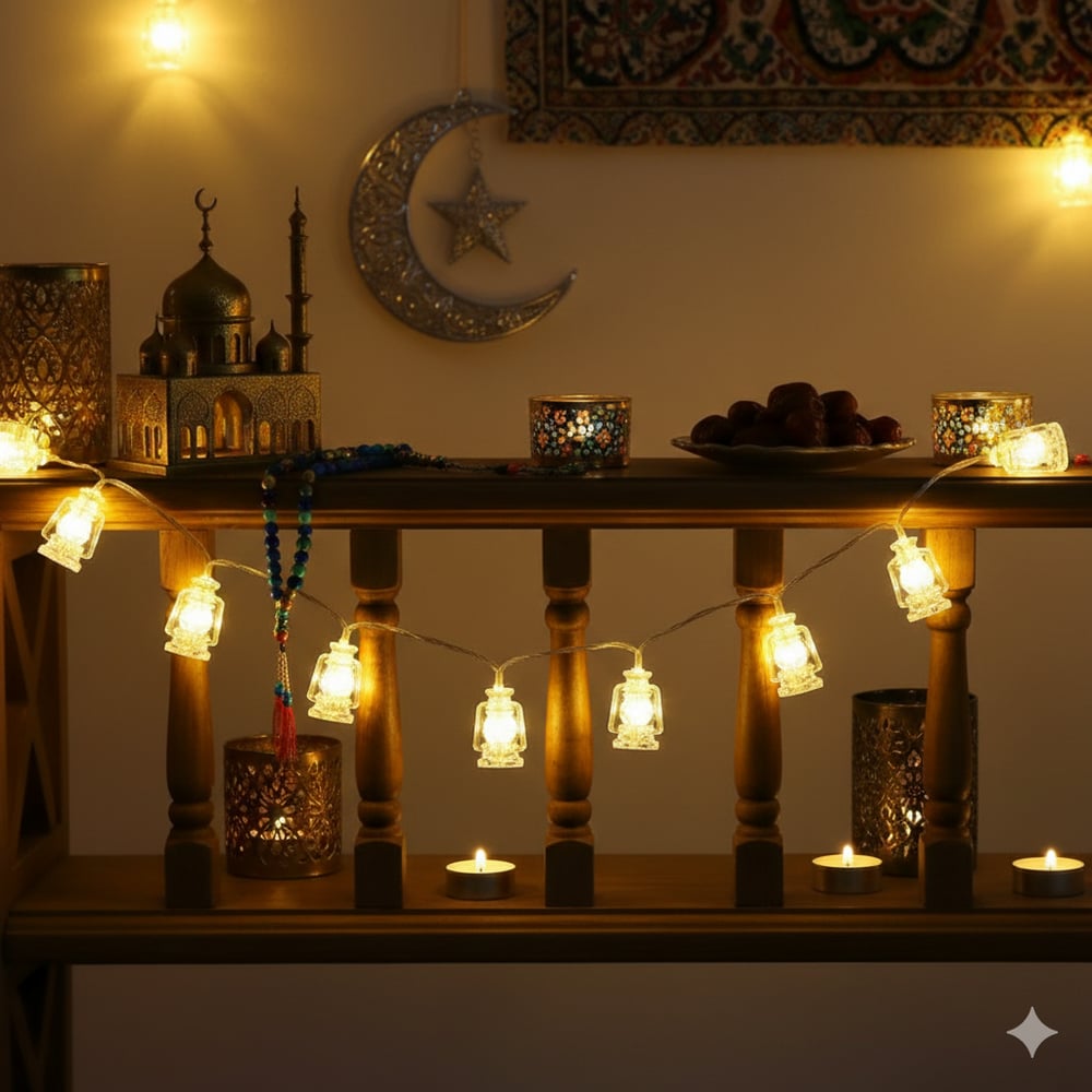 Led ışık Ramazan Temalı Pilli Sarkıt Gün Iş.20li
