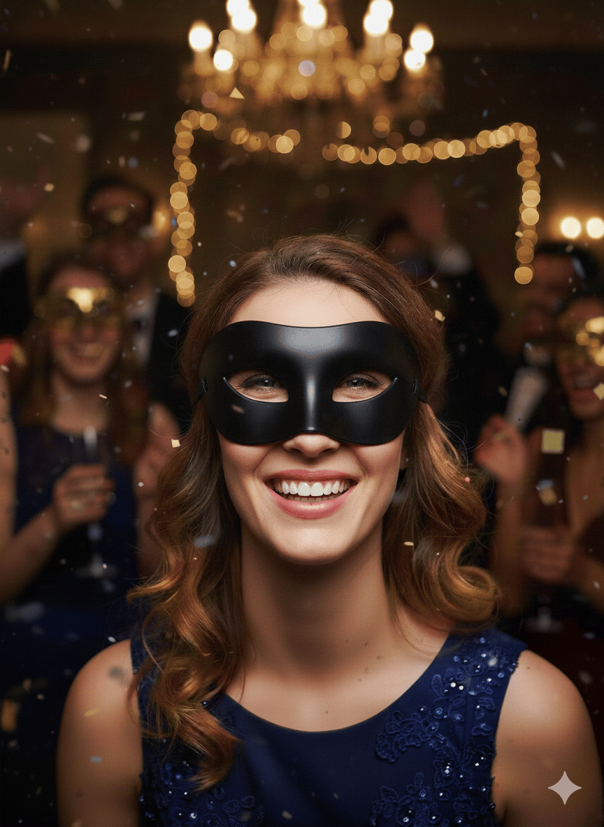 Maske göz çevresi  Mat Siyah kurdale bağlamalı
