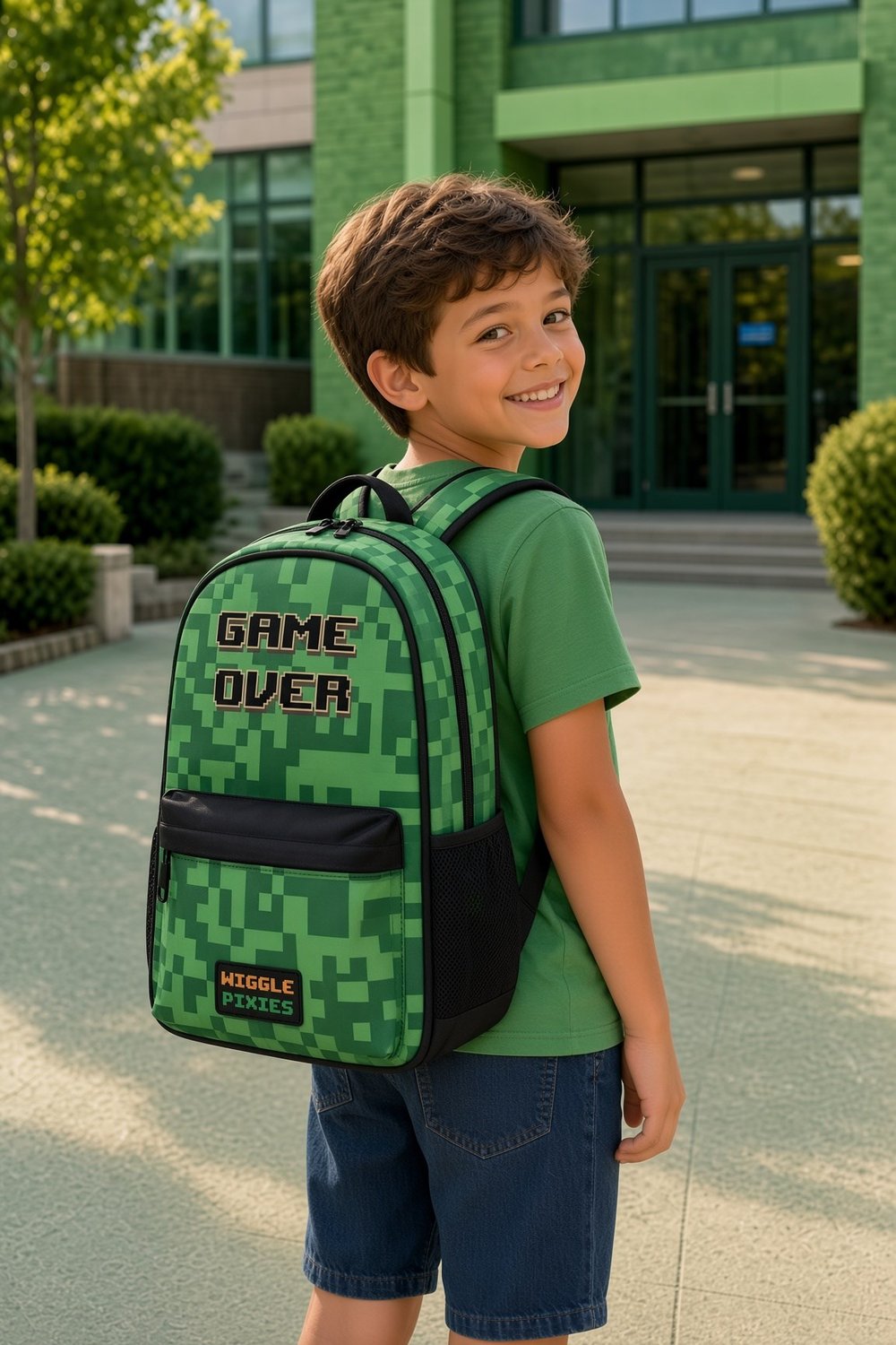 Minecraft wiggle  okul çantası 2 gözlü 3772