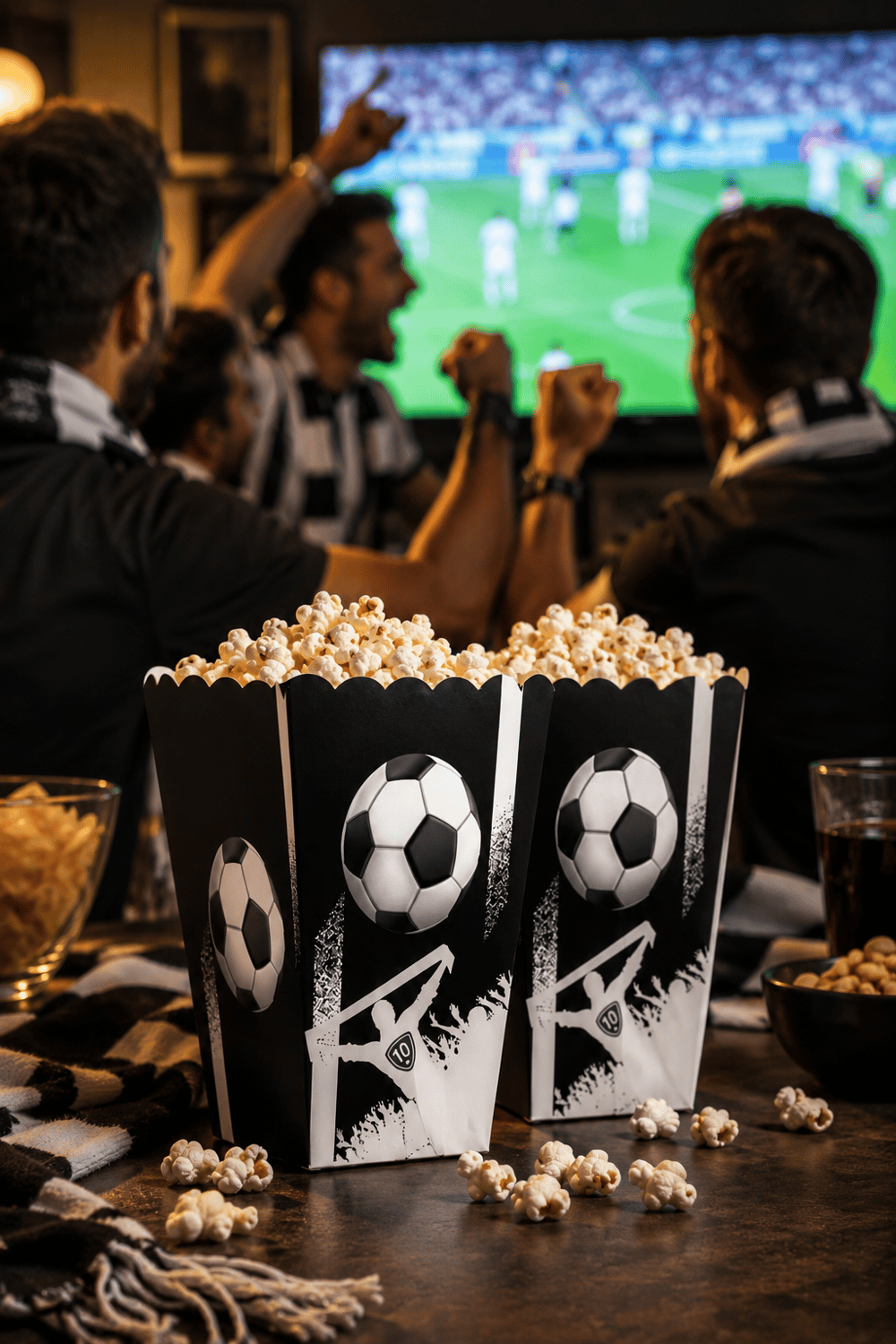 Mısır Kutusu pop corn Taraftar siyah-Beyaz  8li  BJK